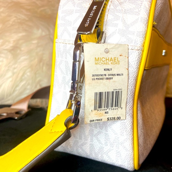 MICHAEL KORS KENLY LARGE CROSSBODY BAG CITRUS MONOGRAM SATCHEL PURSE - Picture 6 of 7
